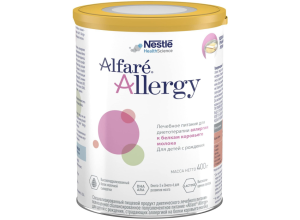 Смесь Alfare (Nestle) Allergy, при аллергии на белок коровьего молока (АБКМ), с рождения, 400 г