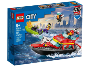 Конструктор LEGO City 60373 Пожарно-спасательная лодка, 144 дет.